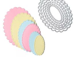 Stanzschablone Nr.450, Rahmen oval 6er Set (Sizzix geeignet)