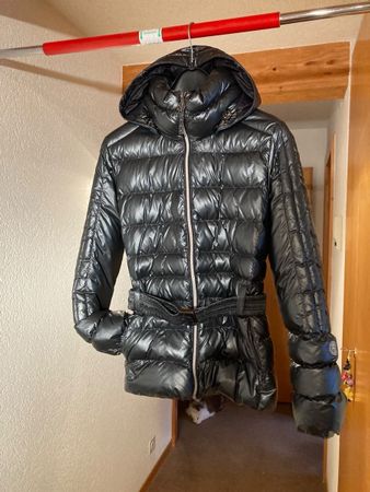 Doudoune avec ceinture Poivre Blanc