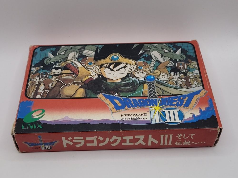Jeu Dragon Quest III Famicom - Boîte, Manuel, Lettre - Très Bon état 1988
