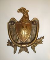 grosser, antiker Adler Türklopfer, Messig - Bronze