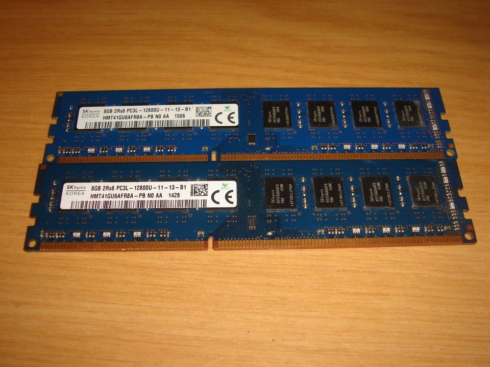2 stück 8gb ddr3 PC3L 12800 (1600) RAM für Computer. (Gebraucht) in St ...