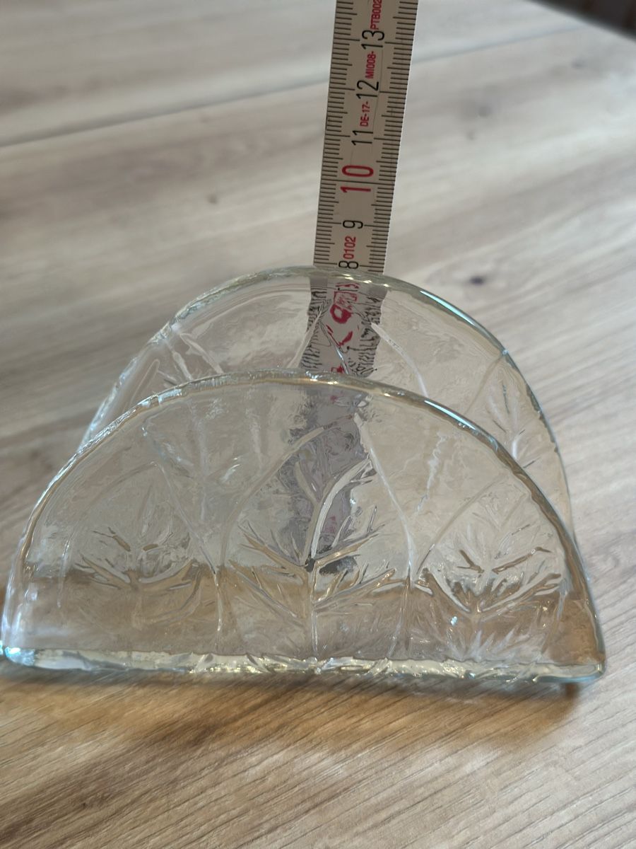 Bicchieri: Retro Servietteständer aus Glas mit Blattmuster! – Usato da Rothenburg venduto da wer_g9fd 2