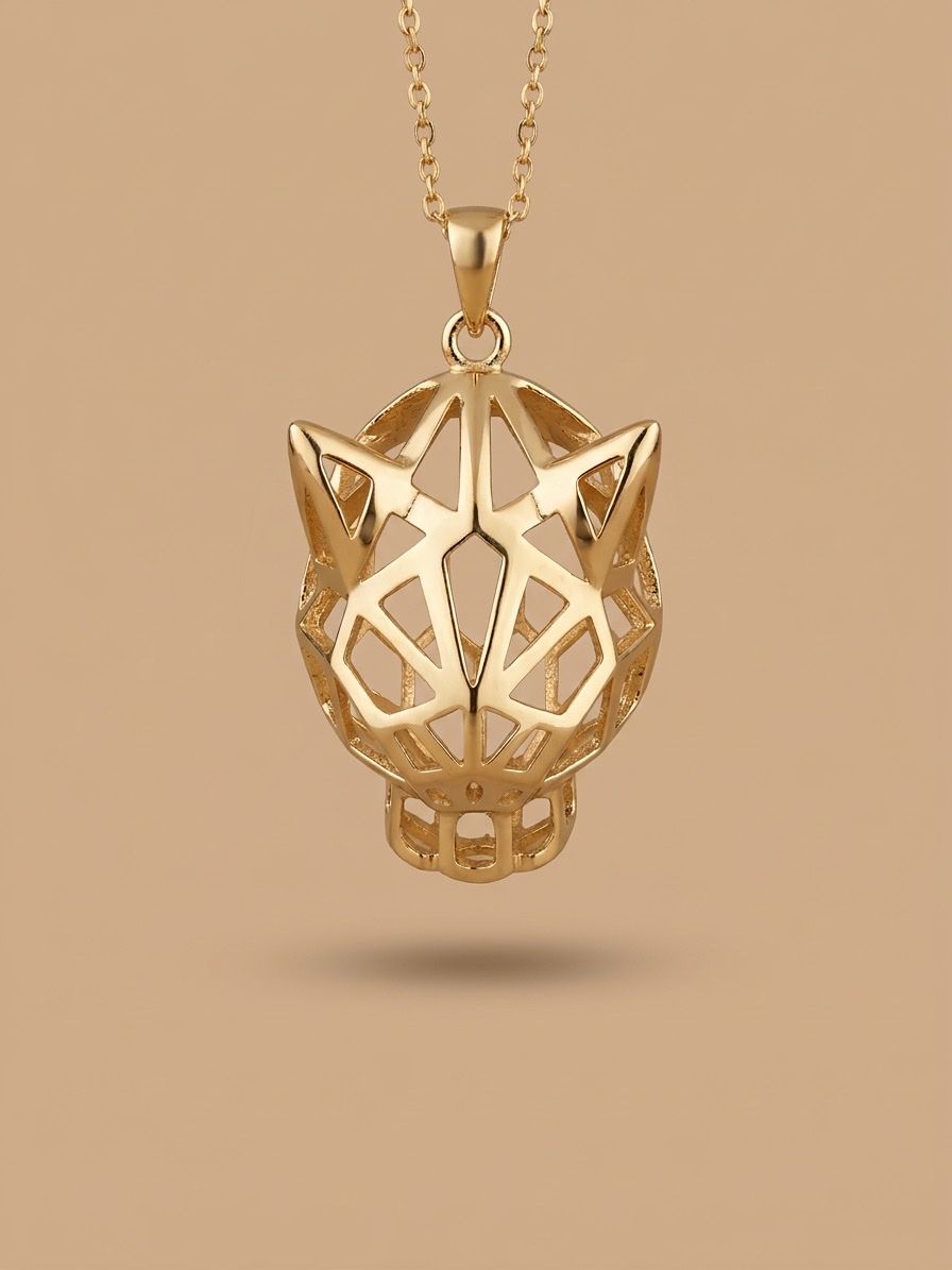Ciondoli: Golden Geometric Panther Pendant - Chic Accessory – Nuovo (secondo la descrizione) da Saland venduto da ele_vc96 2