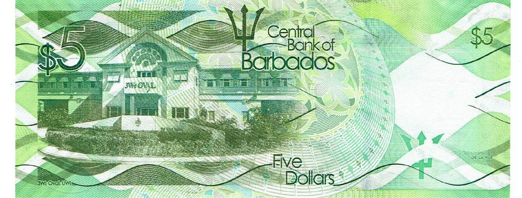 Banconote: Barbados 5 Dollars 2013 P-74a UNZ – Nuovo (secondo la descrizione) da Steffisburg venduto da ber_8htf 1