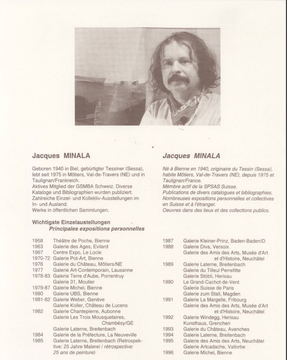 Dipinti: Jacques MINALA (1940 Biel) – Usato da Grosshöchstetten venduto da Perle1951 4