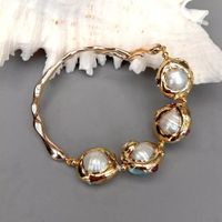 Lua Design weiss Perlen Armband Echt Bracelet rigide Perle