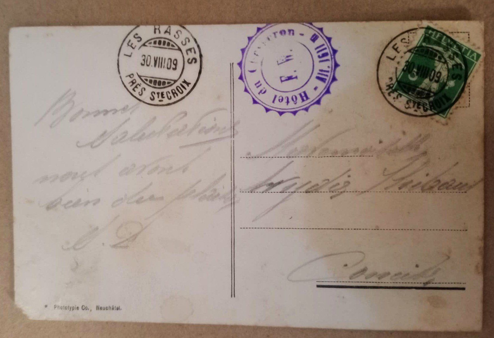 Cartoline postali: Carte Postale / Sommet du Chasseron - 1909 – Usato da Le Locle venduto da PereiraHugo 1