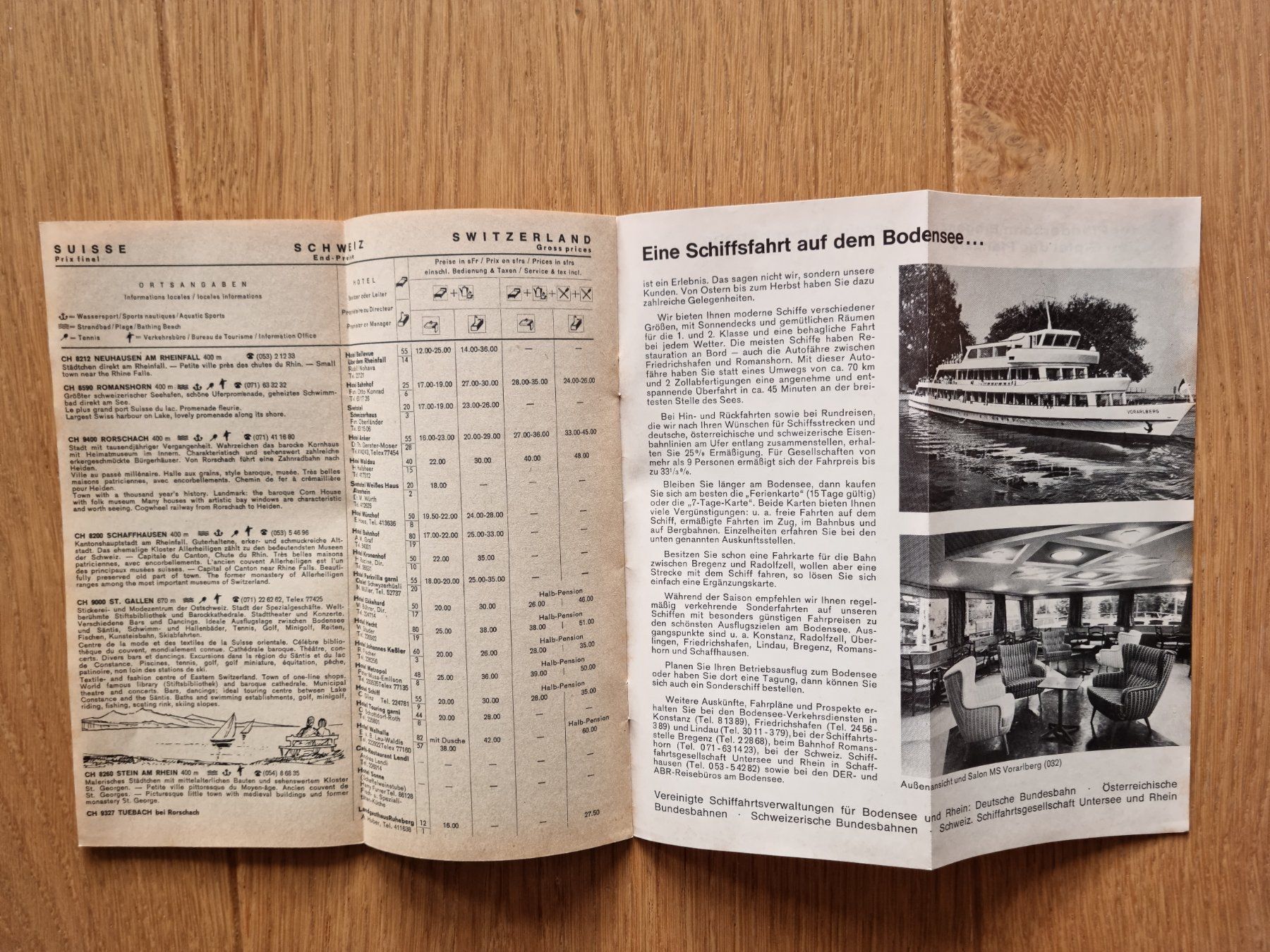 Documents: Prospekt Hotelführer Bodensee 1971 – D'occasion à Bözberg par heinz-d 2