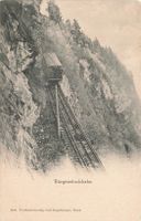 Bürgenstock (NW) Bürgenstockbahn Zahnradbahn am Felsenhang