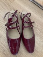 Ballerines vernies bordeaux, taille 38 - Look rétro chic!