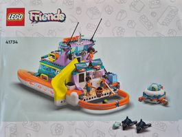 Lego Friends Seerettungsboot Nr 41734, vollständig