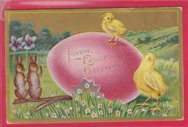 PRÄGEKARTE, LOVING EASTER GREETINGS, 6.4.1911