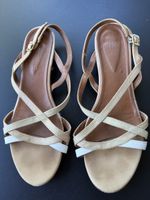 Belle sandales Borsalino cuir beige 40