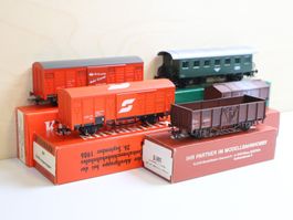 Klein Modellbahn 5 x Wagen H0 - schöne Modelle