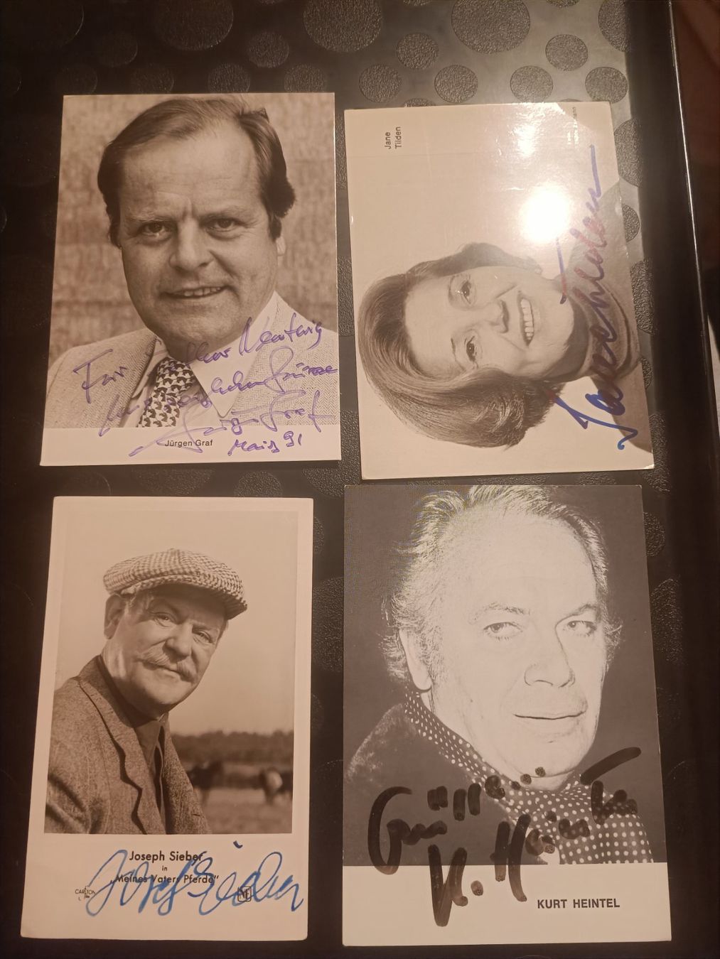 Autografi: Schauspieler Mix - 4 signierte alte  Autogrammkarten - Set – Usato da Menziken venduto da Artographs