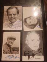 Schauspieler Mix - 4 signierte alte  Autogrammkarten - Set