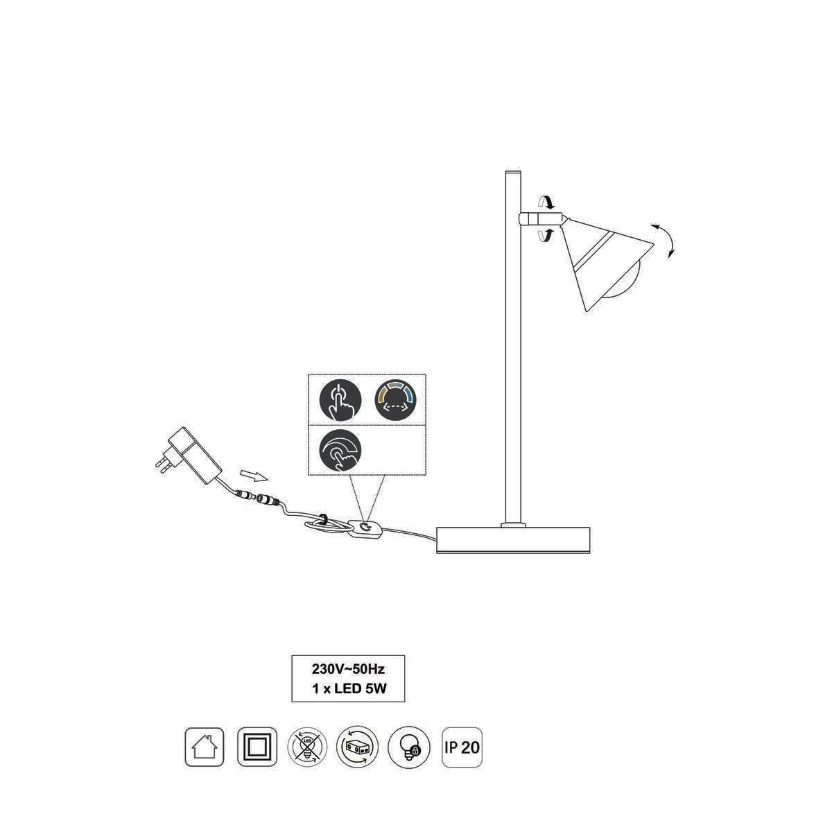 Lampes: LED Tischleuchte, CCT, Touch, 40 cm Höhe – Neuf (Voir description) à Kreuzlingen par Smart-Light 7