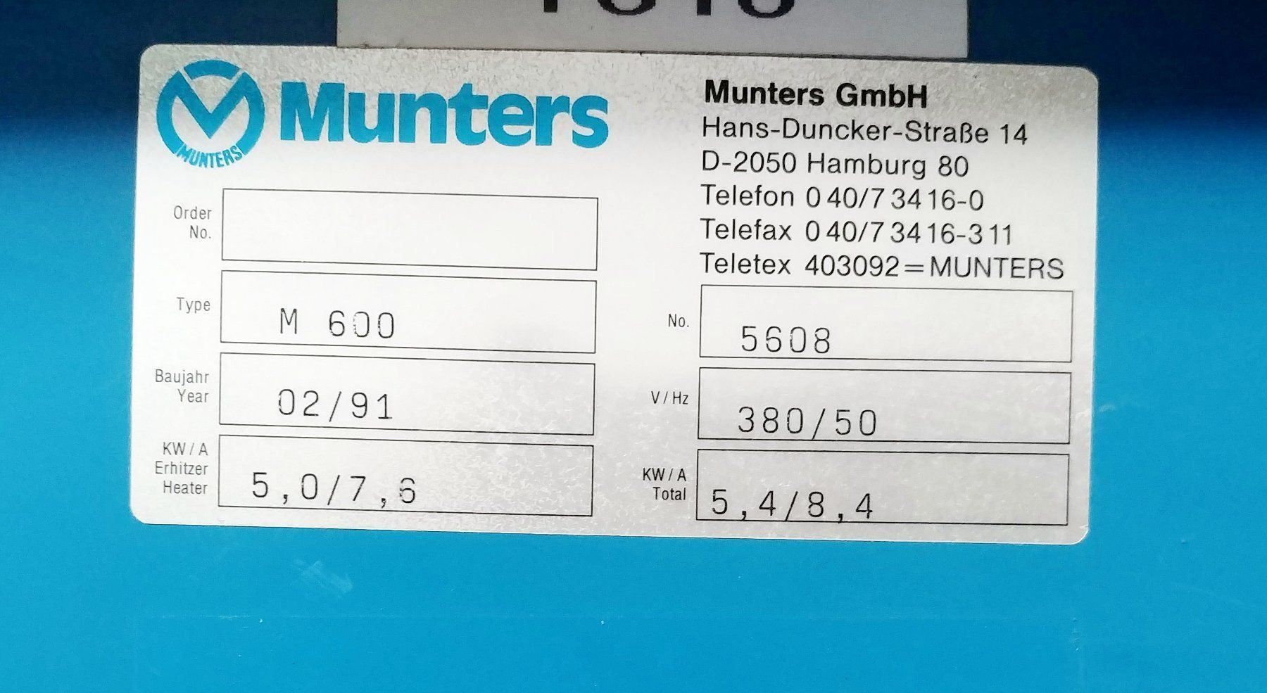 Tutti gli attrezzi: MUNTERS M600 Bautrockner – Usato da Diessenhofen venduto da Osio 1