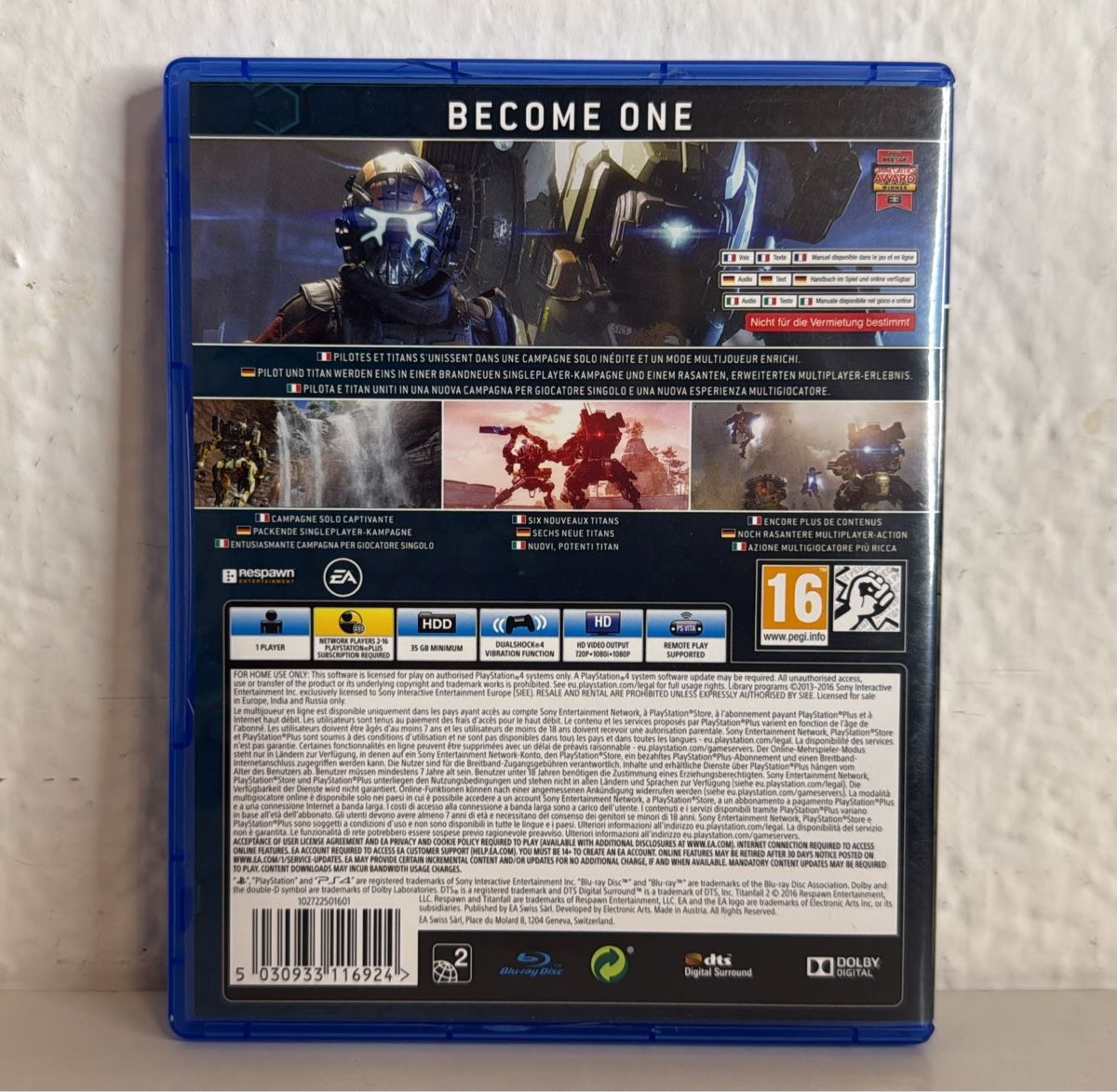 Sony Jeux: PS4/PS5 Spiel Titanfall 2, mit Hülle und Disc – D'occasion à Ehrendingen par bubulence 1