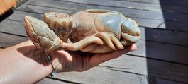 Antique rince pinceaux en jade ( lotus)