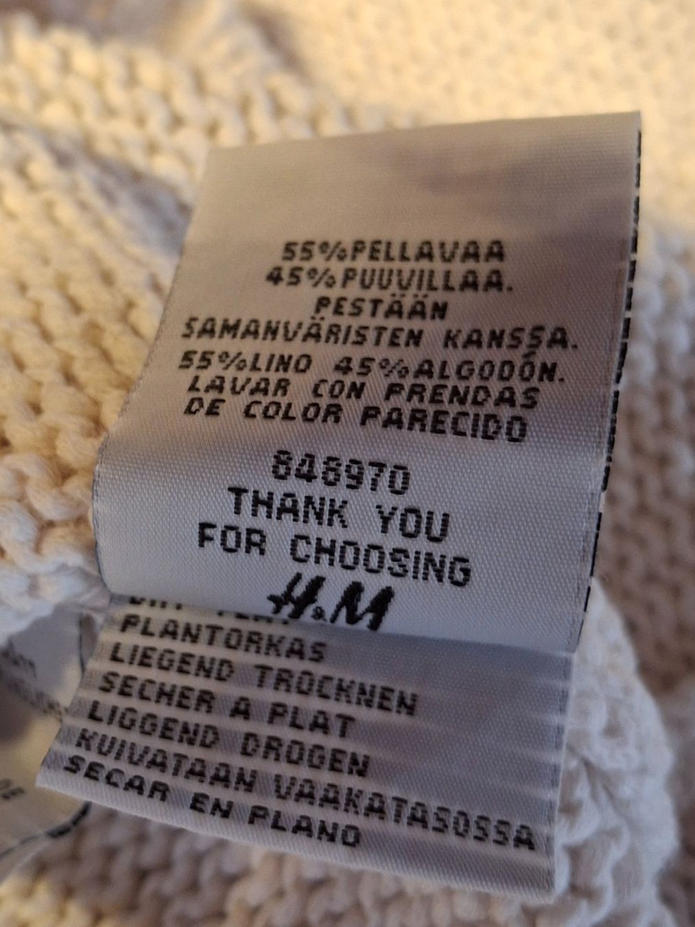 H&M Pullover & Sweatshirts: Pull blanc taille L marque H&M 45% coton et 55% lin – Gebraucht aus Villiers von san_jn5w 5