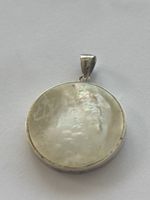 Anhänger 925 Silber Perlmutt geometrisch guter Zustand