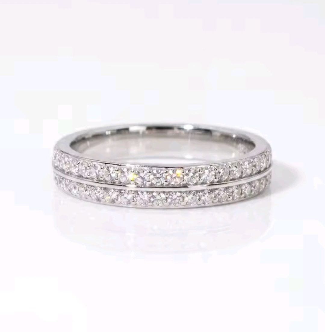 Bagues: Bague argent avec diamants de moissanite certifiés GRA – Neuf avec emballage d'origine à Reconvilier par Tsma67 4
