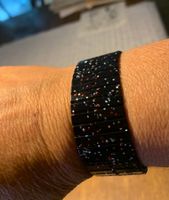 Armband Metall schwarz mit Glitzer guter Zustand