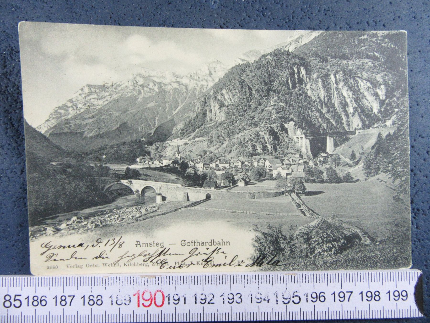 Ansichtskarten: AMSTEG 1903 URI AK GOTTHARDBAHN BUG – Gebraucht aus Ettingen von Hausi4711