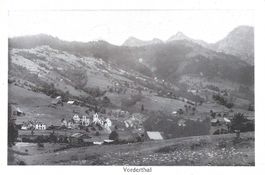 Vordertal SZ Wägital Dorf Foto von ca.1920 gelaufen 1946