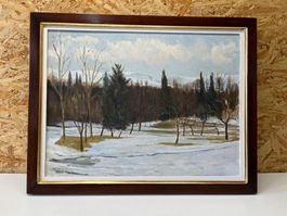 Gemälde / winterliche Landschafts  Szene      (ID M440)