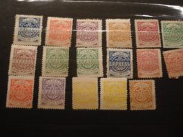 Lot uralte Marken Samoa, Express *, bis 1 Shilling