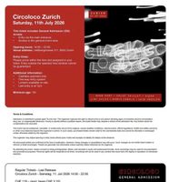 CircoLoco Zurich 11.7.26 (entry anytime)