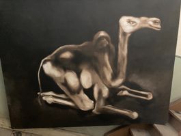 Spektakuläres Gemälde "Kamel" 190x150cm, Von Houssam Bokeili