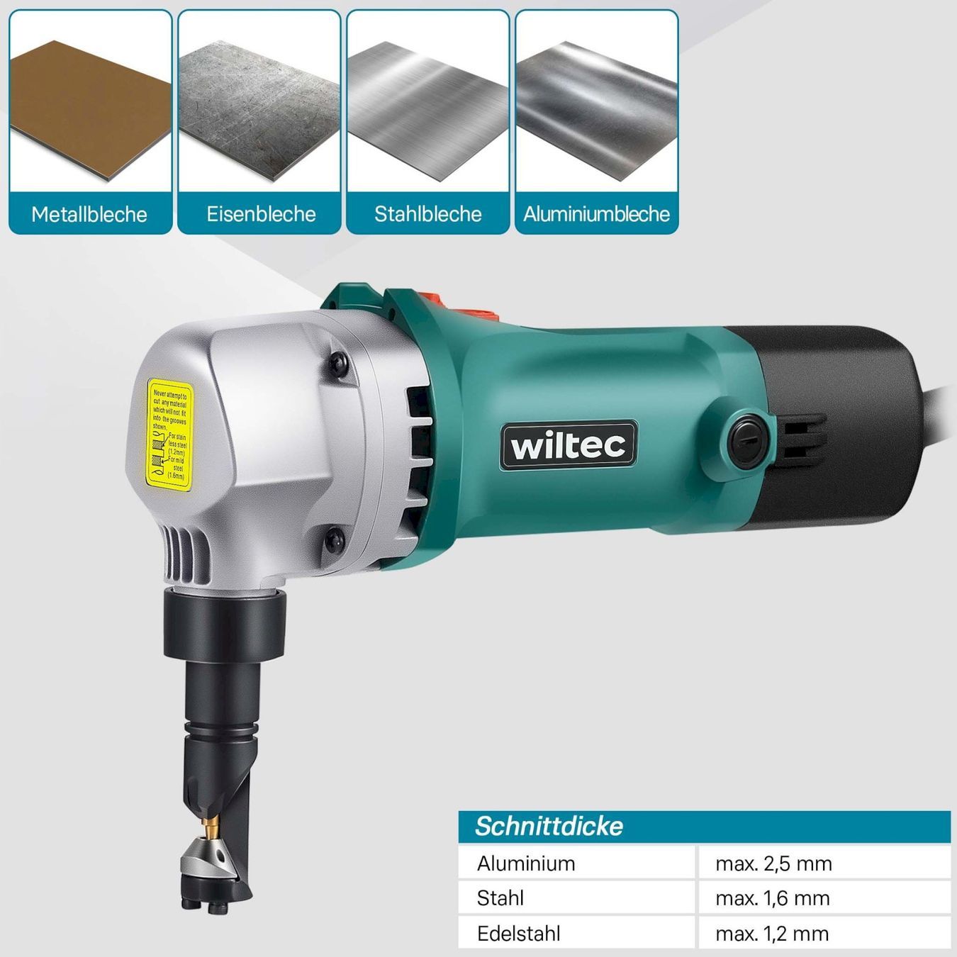 Tutti gli attrezzi: WilTec Blechnibbler 500W Blechknabber – Nuovo e nell'imballaggio originale da Bottighofen venduto da zaap 1