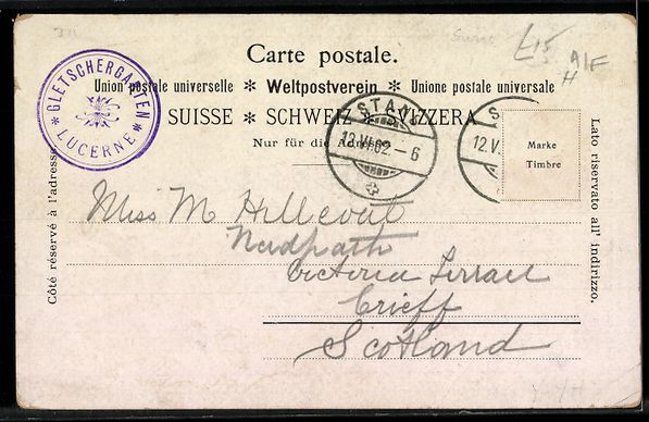 Cartoline postali: Lithographie Luzern, Labyrinth im Gletschergarten – Usato da Berlin venduto da bartko-reher 1