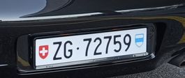 Nummernschild ZG 72759