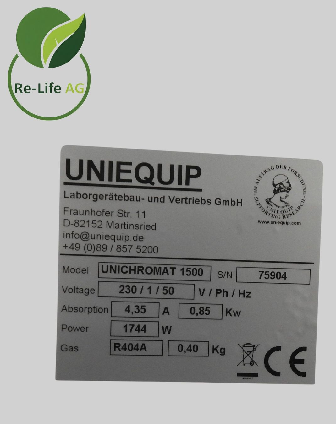 Kühlschrank: Uniequip Unichromat 1500 – Gebraucht aus Reinach BL von Re-LifeAG_Labor 7