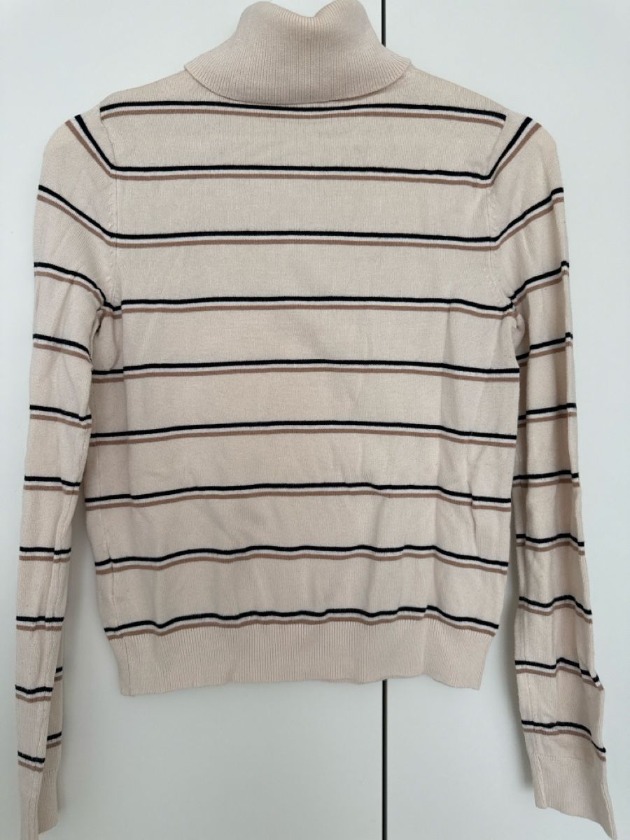 Pimkie Maglioni & Felpe: Damen Rollkragenpullover gestreift beige neuwertig – Usato da Buchs SG venduto da AT. 1