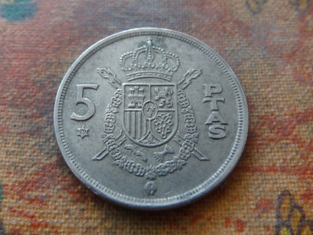 Alle Münzen: ESPAGNE  5  Pesetas  1975  (Z) – Gebraucht aus Romanel-sur-Lausanne von Swift13 1