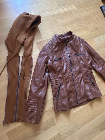 Damen Lederoptik Jacke Gr/S