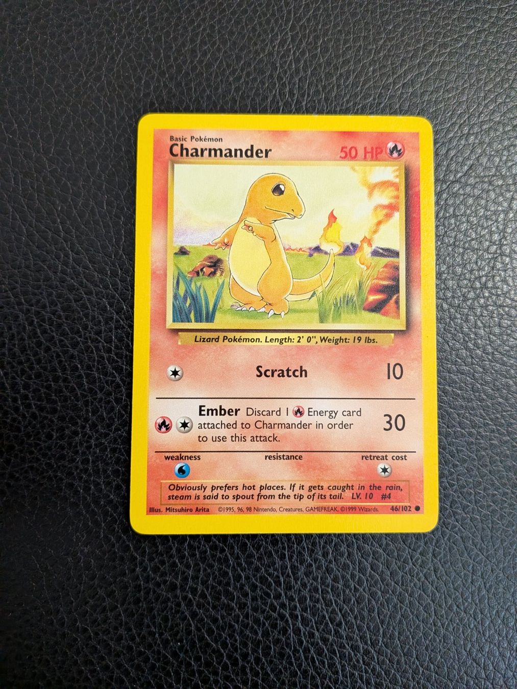 Pokémon Carte collezionabili: 1999 Base Set Charmander 46/102 Ab 1 – Usato da Paradiso venduto da Pkmn10