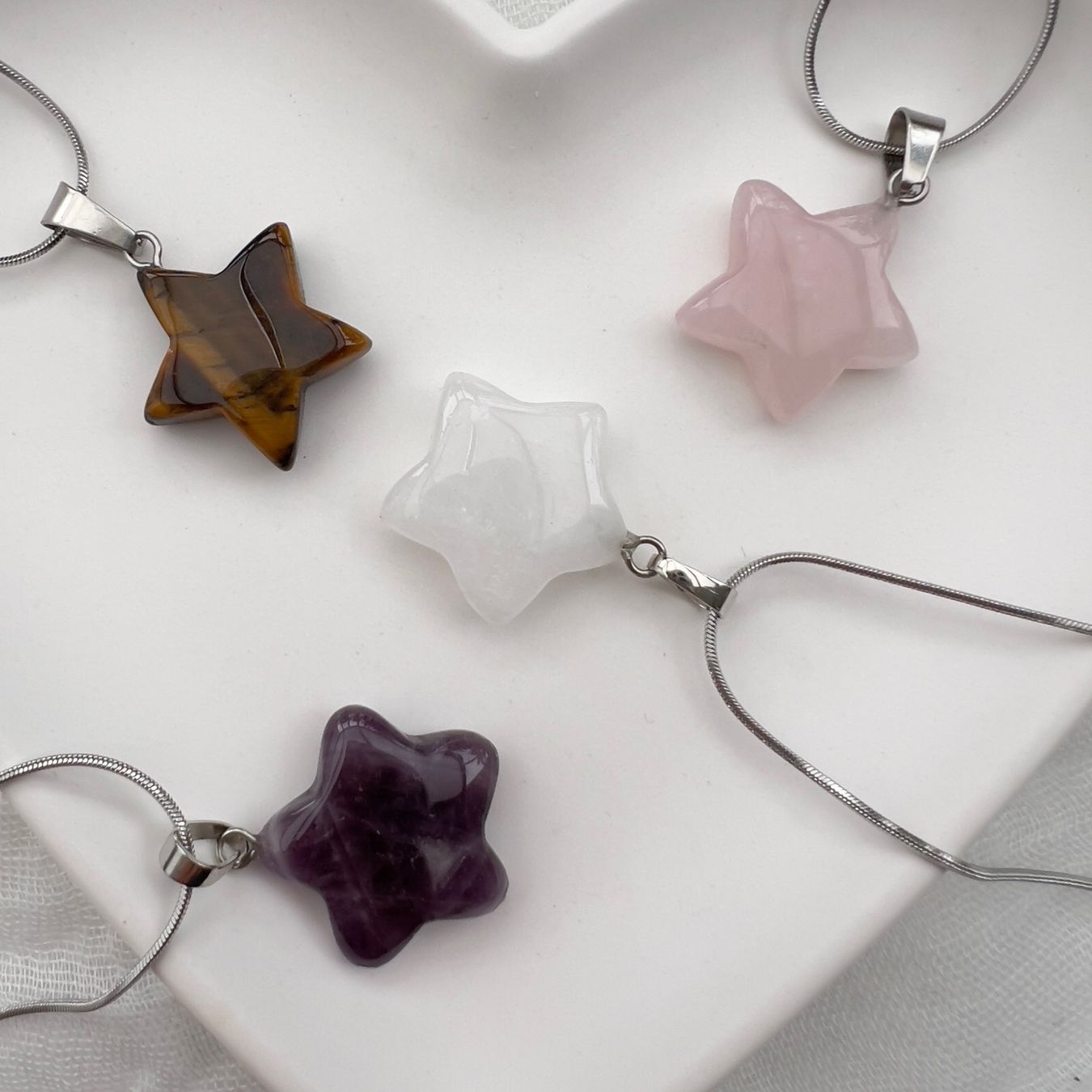 Ciondoli: Pendentif étoile en quartz rose – Nuovo e nell'imballaggio originale da Pully venduto da sunaddict 3