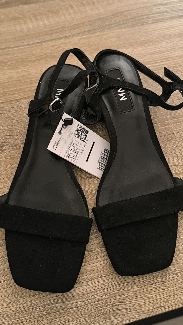 Mango Scarpe da donna: Mango Black Heeled Sandals - Size 40 - Never Worn! – Nuovo (secondo la descrizione) da Winkel venduto da dan_r55h