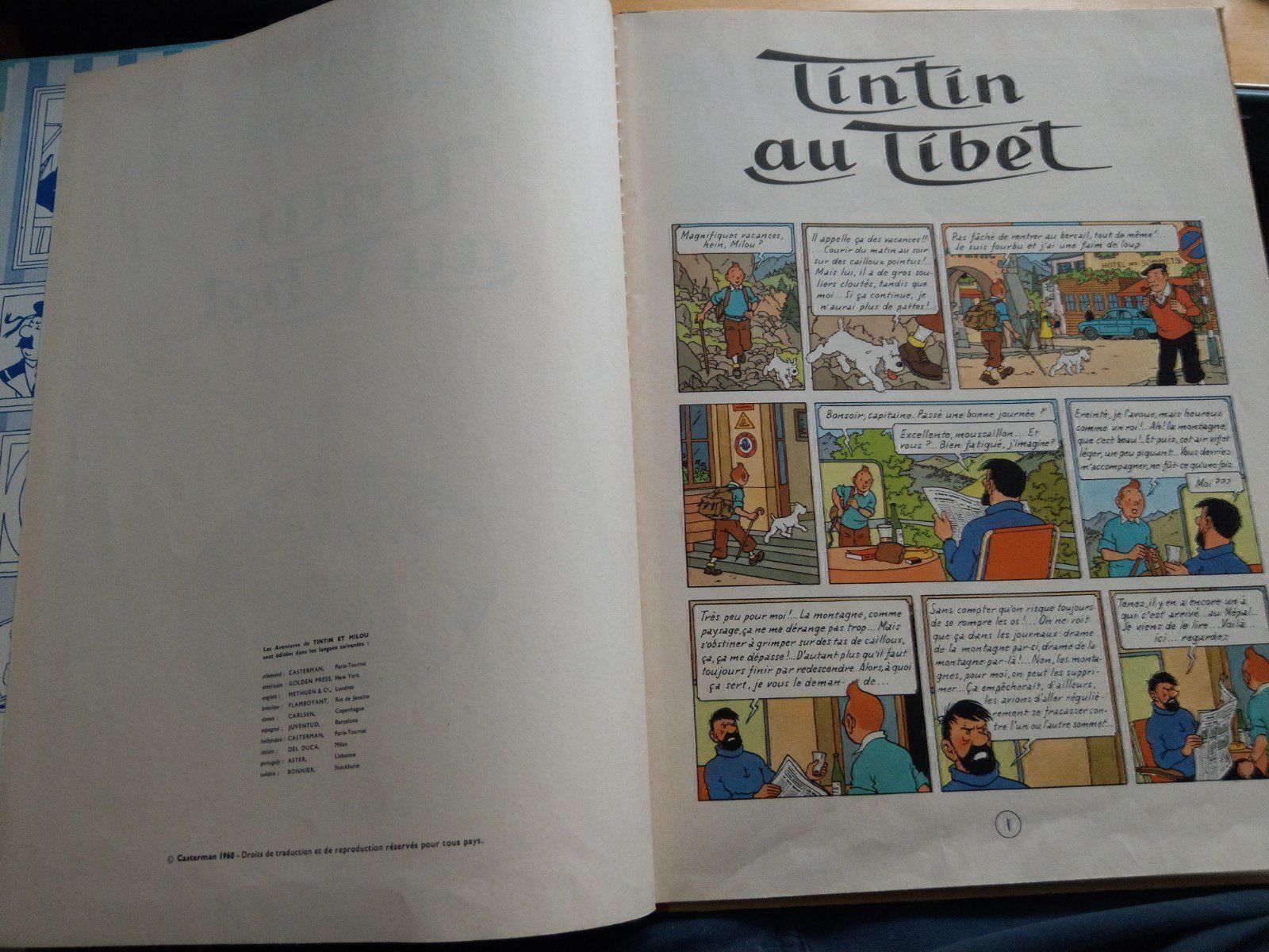 Comics: Tintin au Tibet - édition originale 1960 – Gebraucht aus Thônex von Dg5 8