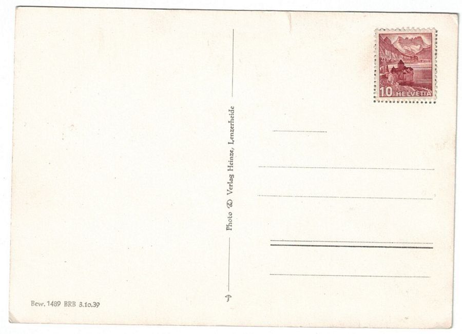 Cartoline postali: Auf der Lenzerheide, Rothorn, um 1938 – Usato da Frauenfeld venduto da POML 1