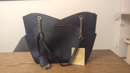 Handtasche Michael Kors blau mit Silverkette