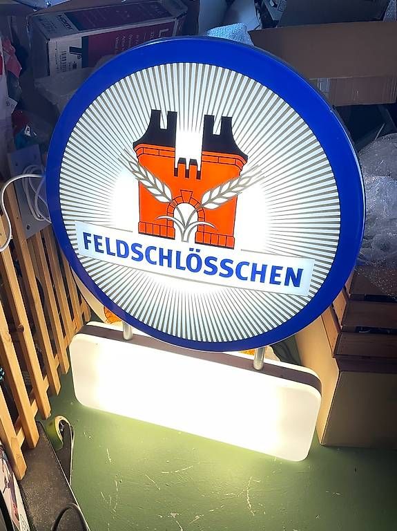 Lampade: Feldschlösschen Bier Leuchtreklame – Usato da Ettingen venduto da Donald4107