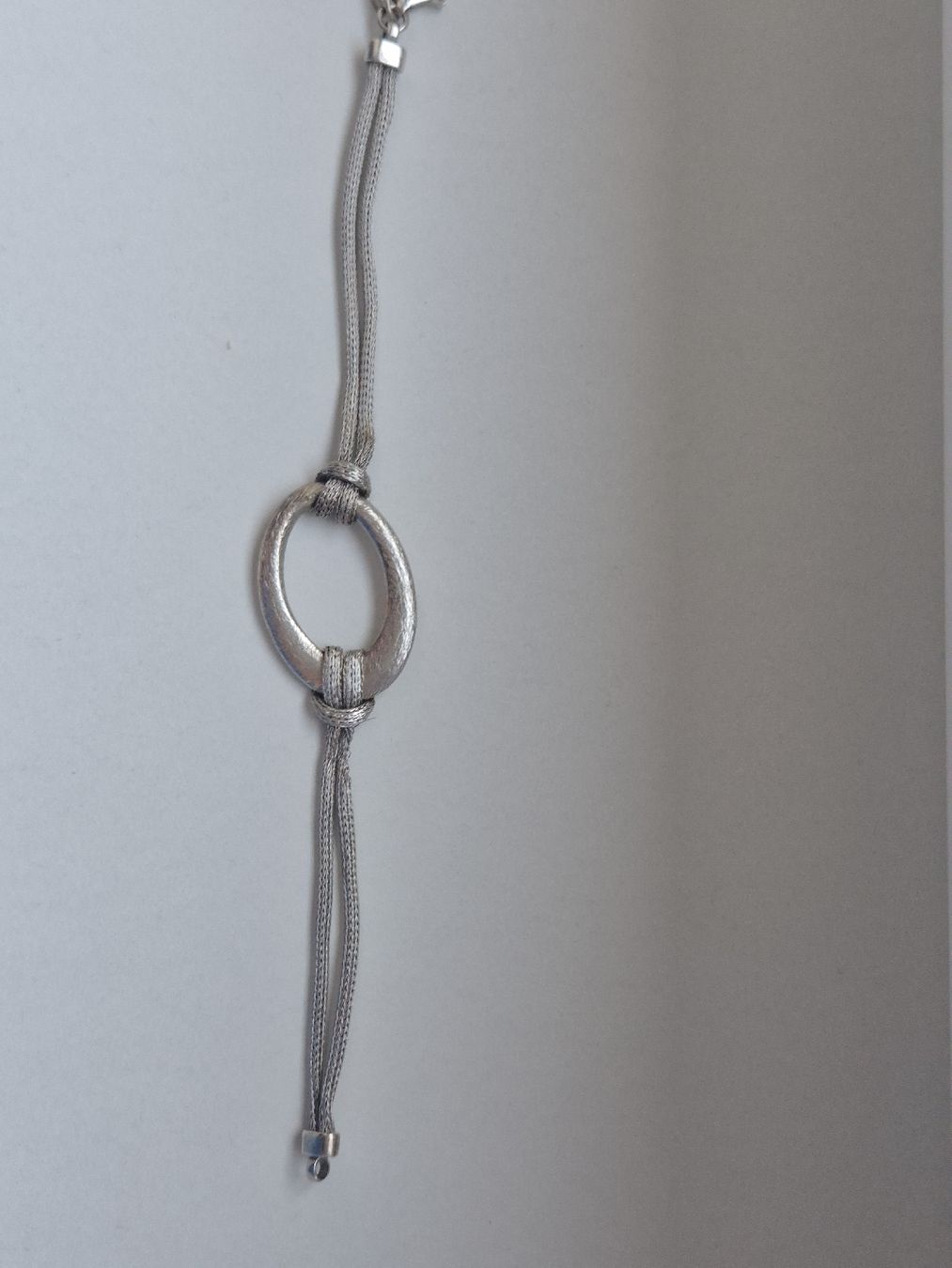 Bracciali & Braccialetti: Silver 925 braided bracelet with oval pendant – Usato da Basel venduto da and_zvv7