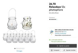 Lot de 24 photophores Relaxdays - ambiance chaleureuse ✨